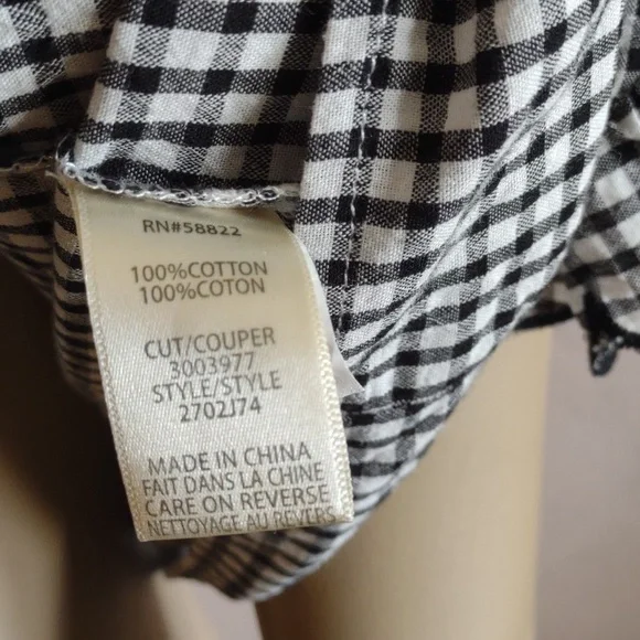 Max Studio gingham top - Picture 7 of 9